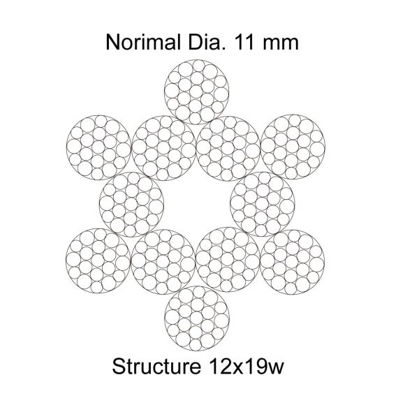 High Strength Anti-twisting Braided Steel Wire Rope / Galvanized Steel Stringing Rope 11mm