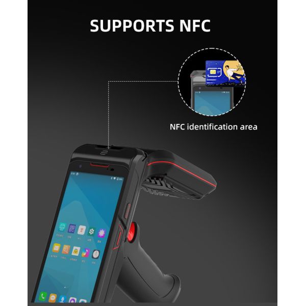 902MHz - 928MHz RFID Scanner Portatif Mobile RFID Scanner 64GB ROM 2D Scanning