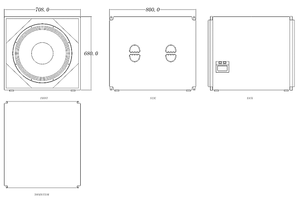 8 ohms 21" big professional subwoofer line array speaker system S21