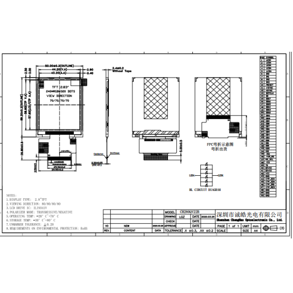 MCU High Brightness TFT Display