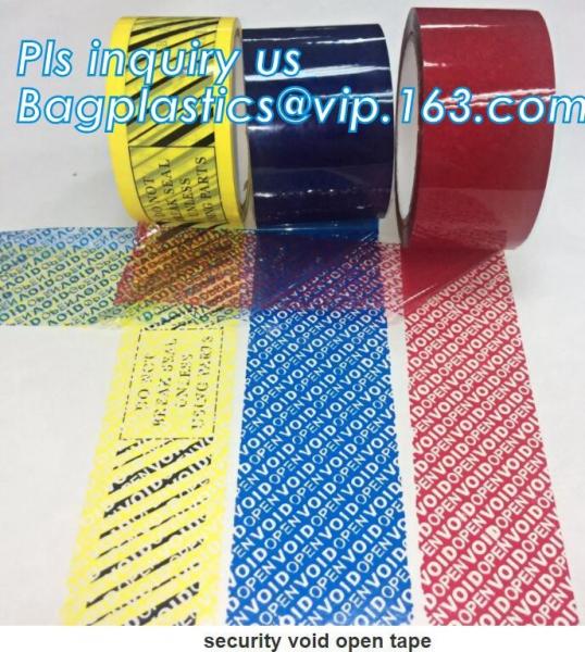 Quality Supply tamper proof plastic open void tape for seal courier bag envelopes with CE&ISO Air Mouse TV Box PCs OS bagplastic for sale