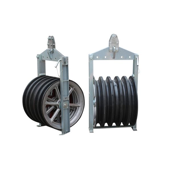 Five Conductor Pulley String Four Bundled Stringing Pulley 60kN Rated Load