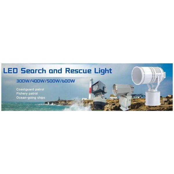 316L Stainless Steel LED Search Light with 160W IP66 Protection for Harsh Marine Environments