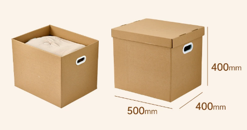 Spot Kraft paper Corrugated Cardboard Shipping Box with Large Capacity Moving and Packing Storage Clothes Toys Miscellaneous Items Sorting with Lid
