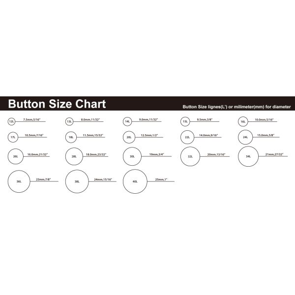 coconut buttons size 