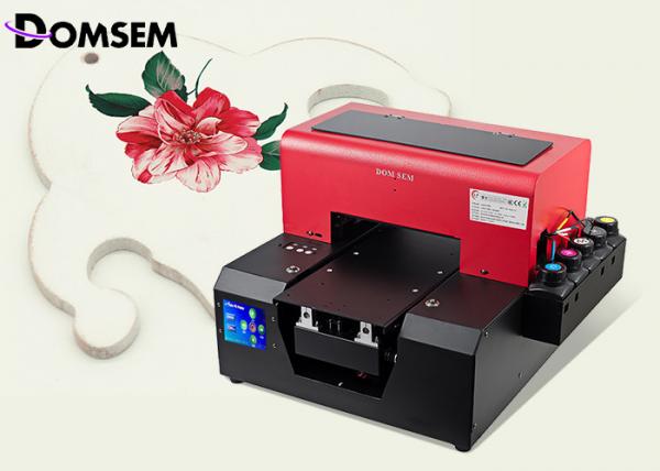 Quality USB 2.0 LED A4 UV Flatbed Printer 6 Colors Leather Directly With Embossed Effect for sale