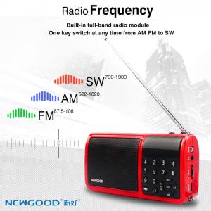 Buy cheap NEWGOOD full band radio playing support mini U disk bass player speaker with flashlight product