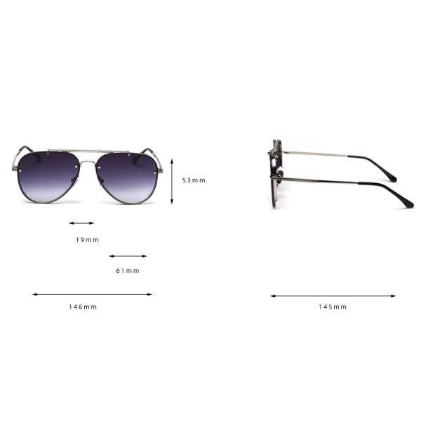 UV400 Vintage Flat Top Gradient Sunglasses BSCI Affordable Polarized Sunglasses
