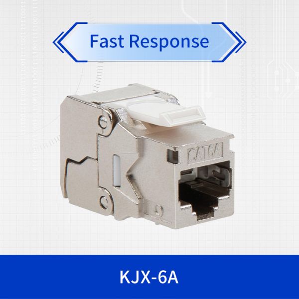Quality KJ Series Modular Jack, RJ45, Cat6A Shielded, Silver for sale