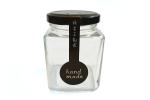 Fancy Square Glass Honey Jars , Glass Canning Jars SGS Certification