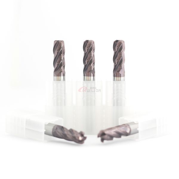 .050" 2mm Corner Radius End Mill Cnc Milling Bits HRC60 4 Flute