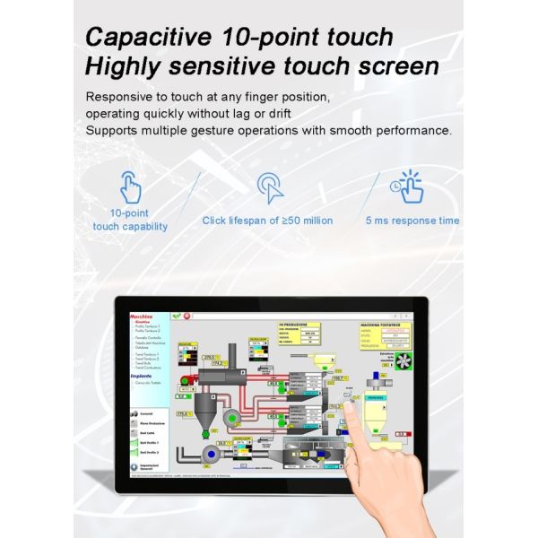 ZXTLCD 15.6 Inch Exceptional Smart Touch Industrial Control Panel Embedded Programmable Tft Display Low Cost HMI Panel for PLC