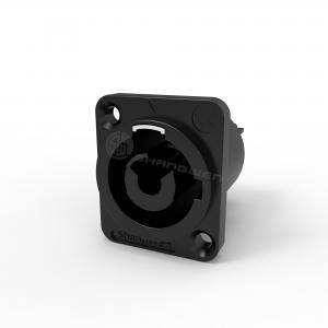 Buy cheap Ip65 3 Pin Female Waterproof Power Connector Black Output Outdoor Powercon product