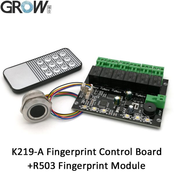 GROW K219-A+R503 Programmable Fingerprint Infrared Control Board Control Relay Time Control Switch