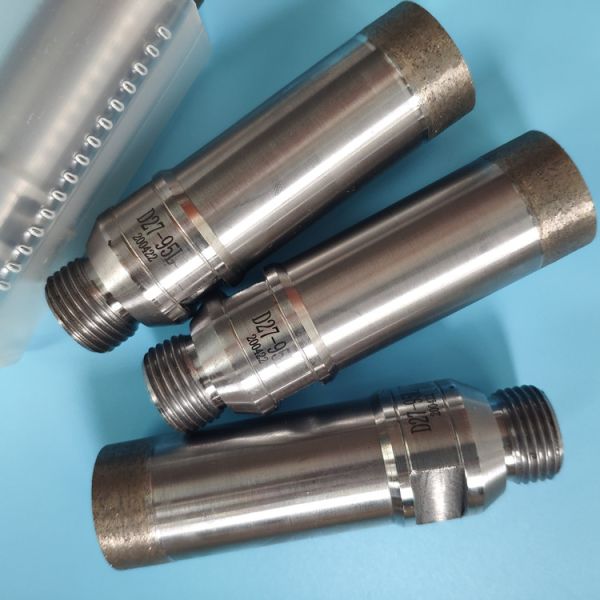 Sharp Threaded Shank Glass Diamond Drill Bit With 75mm 95mm Length Hole