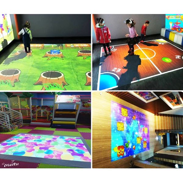 3D Games Interactive Floor Projector For Kids Playground / Shopping Mall