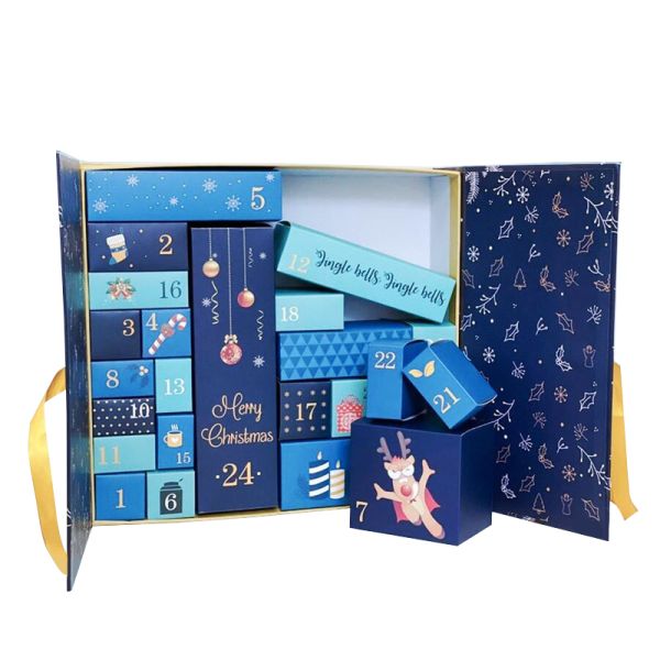 OEM Recyclable Christmas Countdown Gift Box , Leakproof Empty Advent Calendar Boxes
