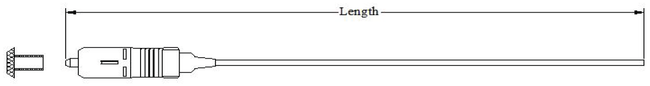 ST APC 0.9mm LSZH 3M Single Mode Fiber Pigtails