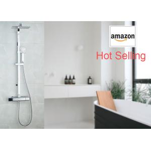 Buy cheap Dual Handle Thermostatic Bathroom Shower Systems Floor Stand High Strength product
