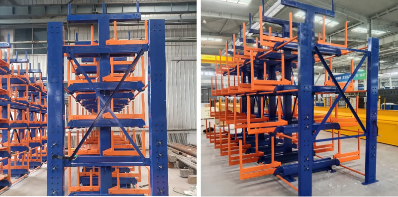 Pipe Telescopic Cantilever Shelf Metal Sheet Warehouse Storage Rack Telescopic Cantilever Shelves Long Materials
