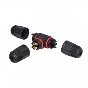 Buy cheap M20 2 PIN Outdoor IP67 T Type Waterproof Power Cable Connector 2 Pin To Dual 2 Pin product
