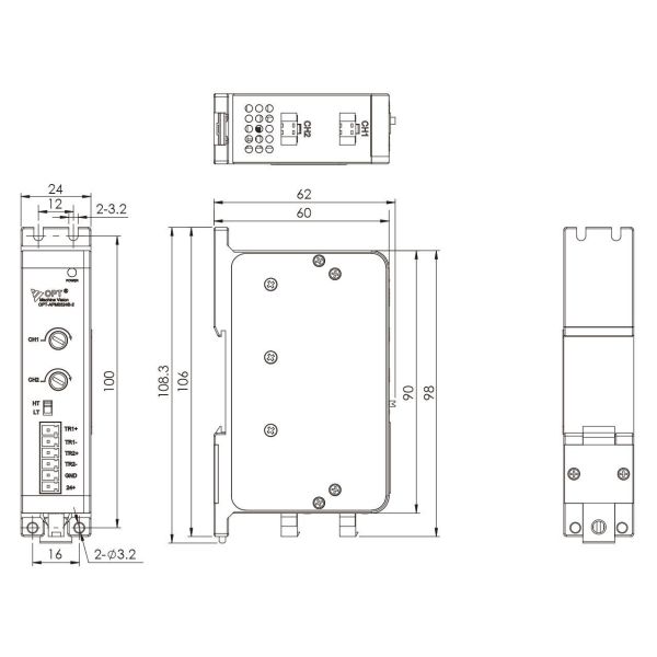 DC20~24V 12W/CH 1.8A Machine Vision Controller APM Analog Voltage Controller