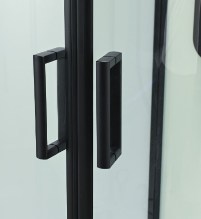 Stylish Shower Room And Black Frame With Tray And Roof For Modern