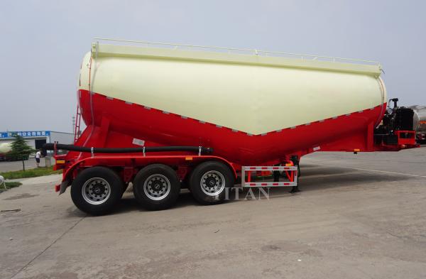Quality 3 axle 50 tons pneumatic dry bulk trailer to transport flour powder truck for sale