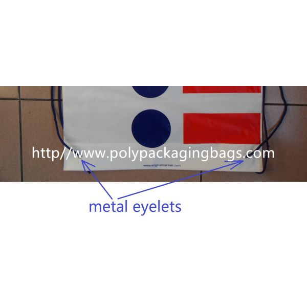 Travel Size Plastic Bags Waterproof Drawstring Backpack Promotional