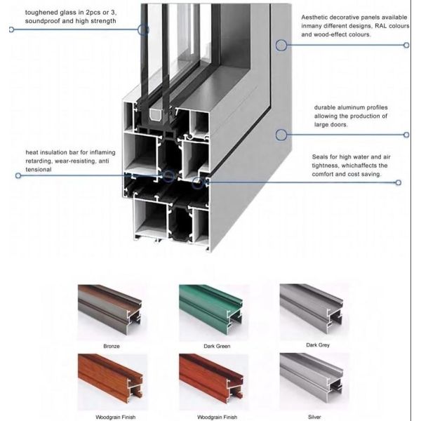 Black 1.6mm Bronze Anodized Interior Sliding Window