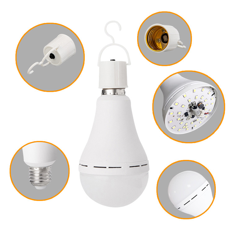 Buy cheap Solar Rechargeable Bulb 5000k Triac dimmable 2 Hours battery life product