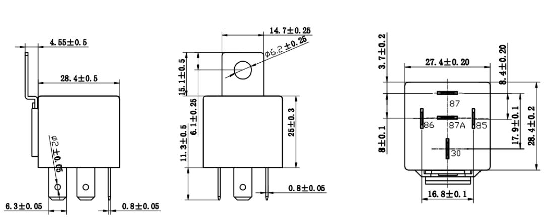 PCB Type Power 12V 24V DC 4 5 PIN 40A Normal Open Automotive Relay For Universal Car