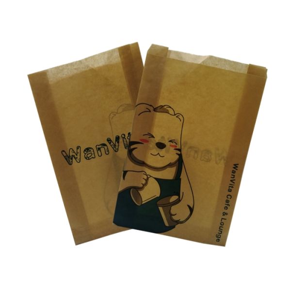 Foods Translucent Biodegradable Wax Paper Bags With Adhesive Strip Gusset Glassine Envelopes