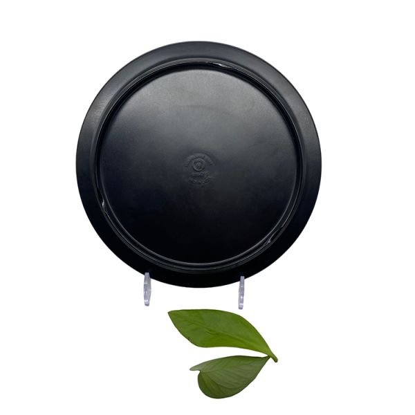Matte Black Flate Melamine Dinner Plates Galaxy Pattern Customized Logo