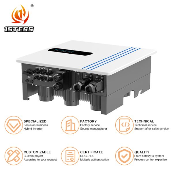 Three Phase Hybrid Solar Inverter 10kw 8kw 6kw Off Grid On Grid Optional WiFi/GPRS/4G/Ethernet