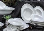 Swirl Emboss 16pc Dinner Set Irregular For Wedding Party