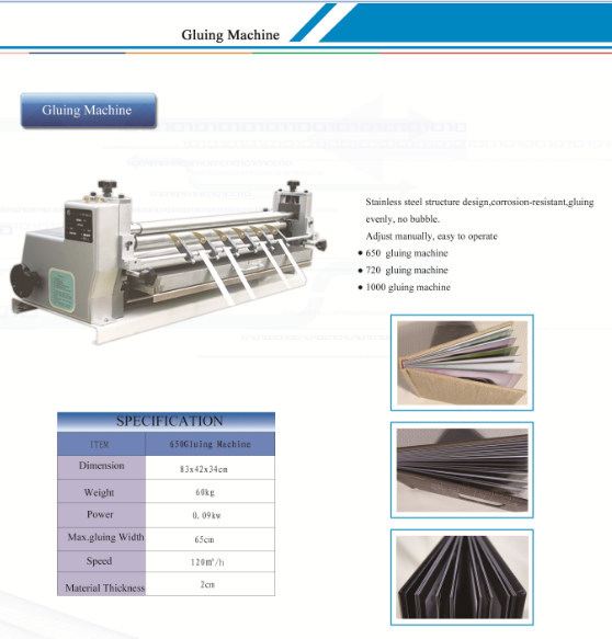 Electric Album Making Machine Single Side White Latex Gluing Machine 0.05mm Thickness