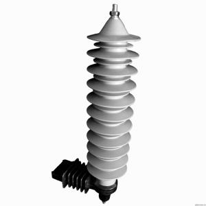 China Electrical HV Zinc Oxide Lightning Arrester Surge Protection Device Gray Color on sale