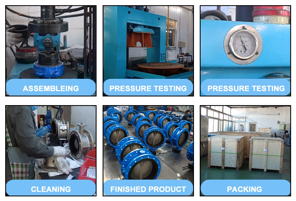 Diaphragm Structure 4 Inch Wafer Center Butterfly Valve Manual Handle for OEM Support