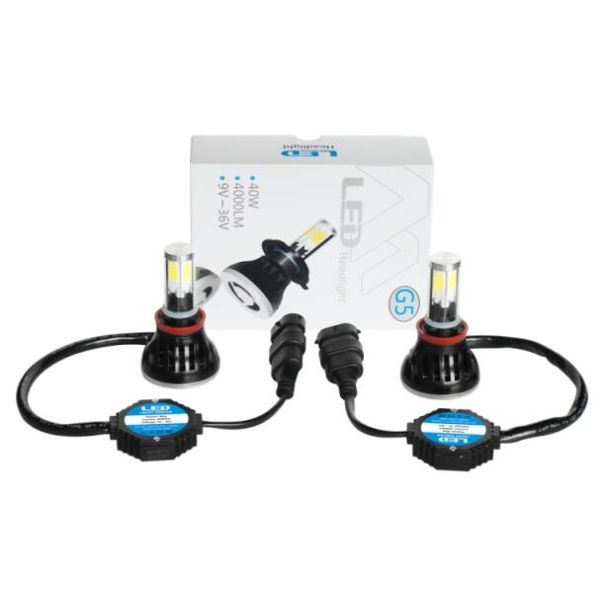 4000LM H11 LED Headlight Bulb 6000K Cold White 40W Power Aluminium Alloy