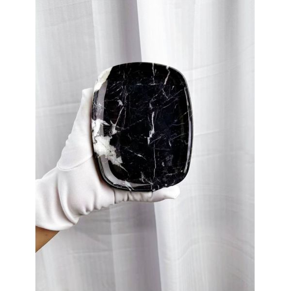 Bvlgari Black Marble Charger Plate Versatile High Durability Minimalist Sophistication