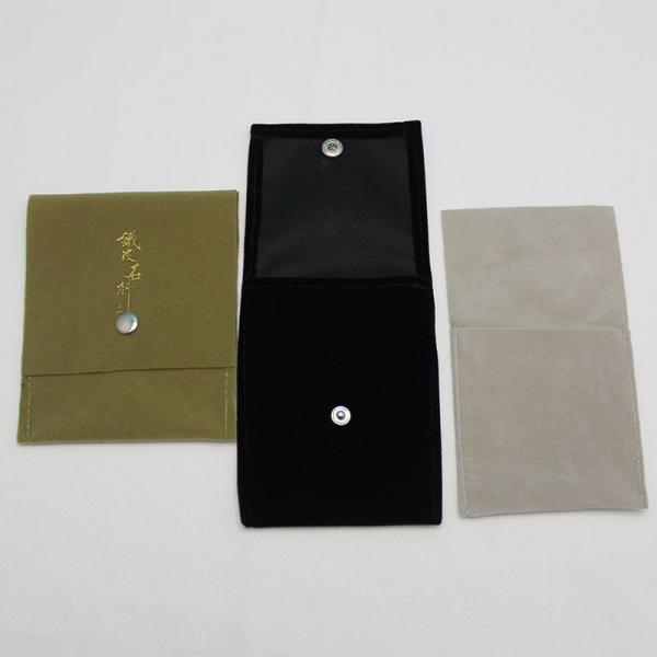 Quality 10 X 8cm Velvet Suede Jewelry Envelope Pouches Lightweight With Logo Printing for sale