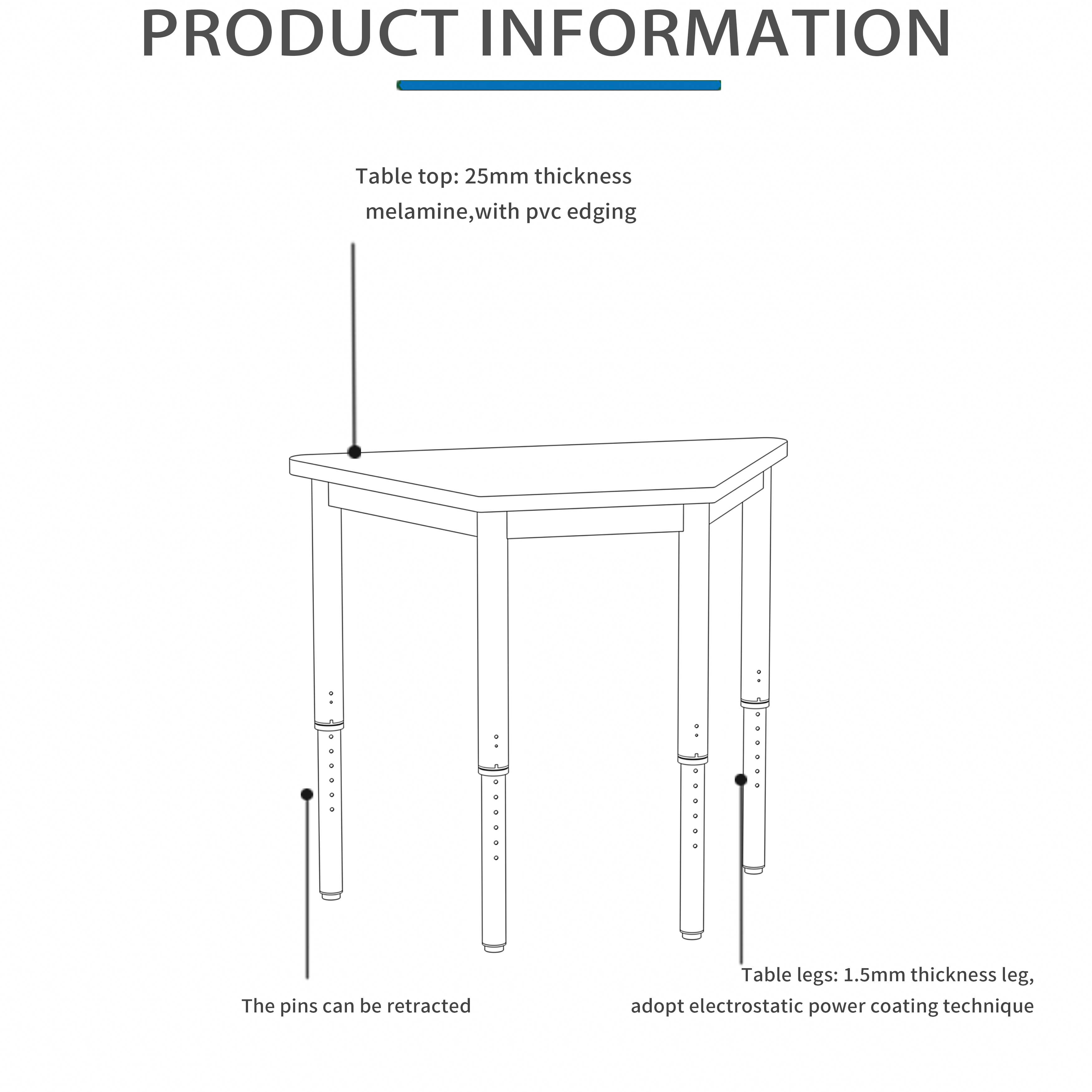 Customized Size Uplift Standing Desk with 4 Memory Presets and Assemble Video Assistance