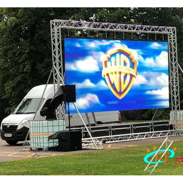 Adjustable Height Led Screen Display Background Truss For Cabinets