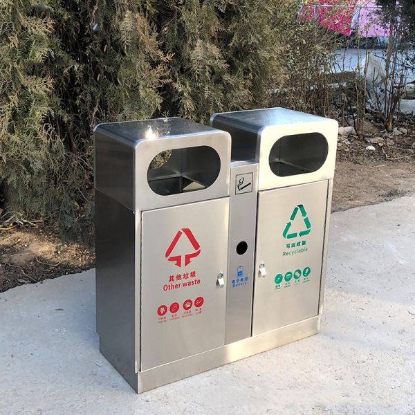Outdoor Garbage Bin Waste Bin Metal Fabricator Stainless Steel Garbage Bin Lid Waste