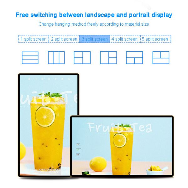 Dual Sided High Brightness LCD Display Monitor Digital Signage Sunlight Readable Double-sided Display