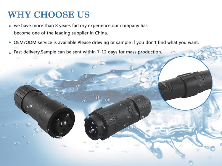 M14 Small Self Lock Waterproof Electrical Assembly Push Lock Connector 2 3 Pin