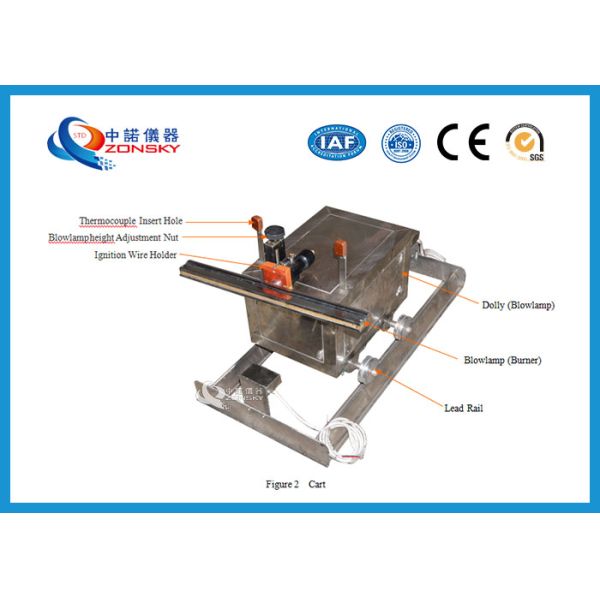 Movable FRLS Testing Instruments , Cable Integrity Flammability Testing Equipment