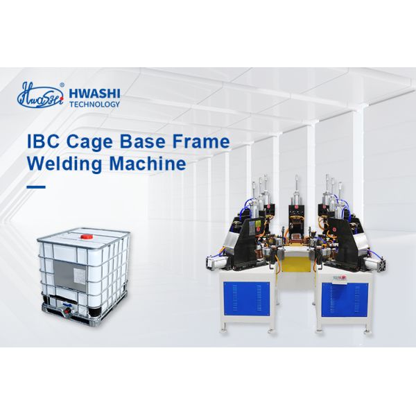Automatically Steel IBC Cage Base Frame Welding Machine With Horizontal Structure