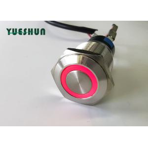 16mm Push Button Switch LED Illuminated , Automotive Push Button Switches
